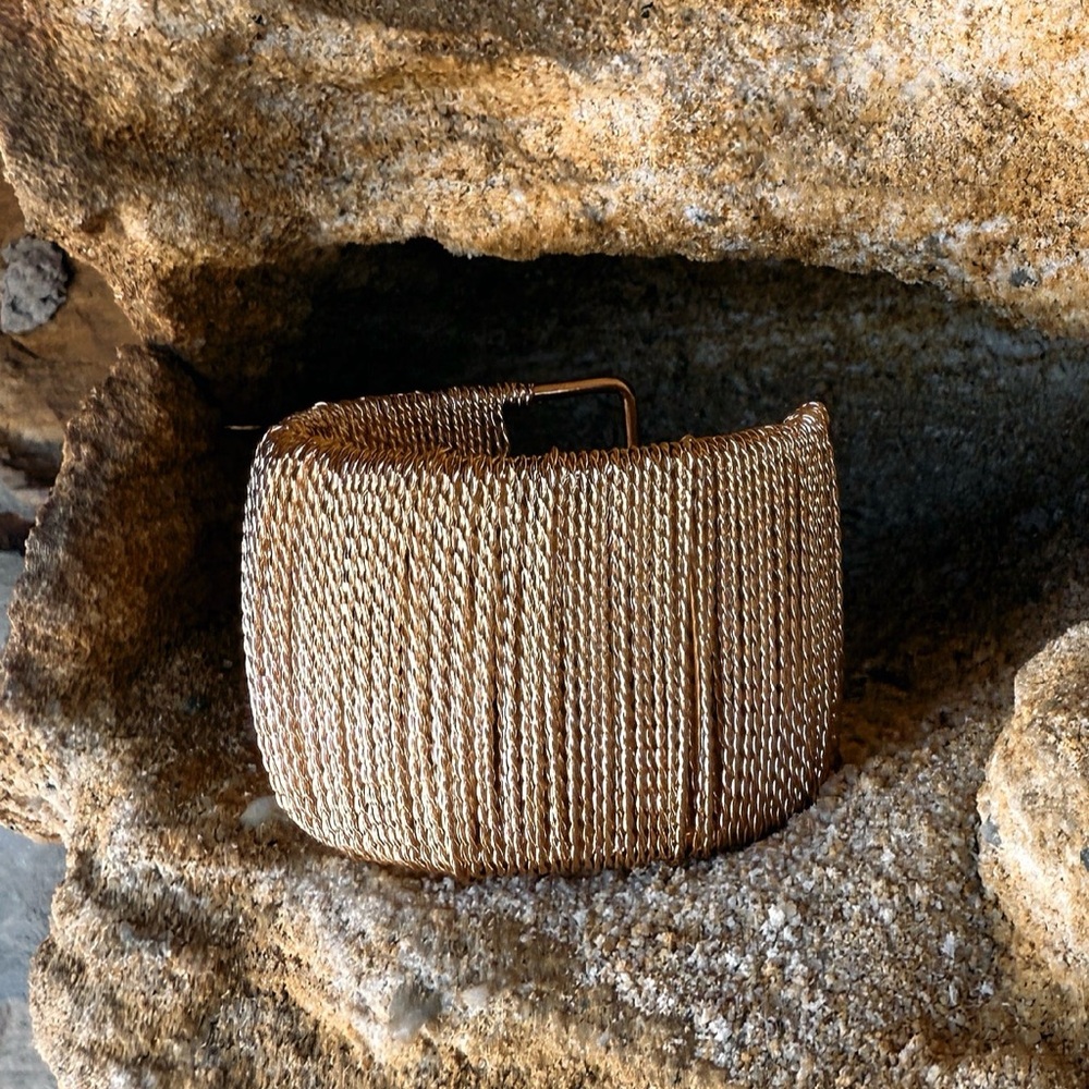 Gold and Silver Woven Bracelet